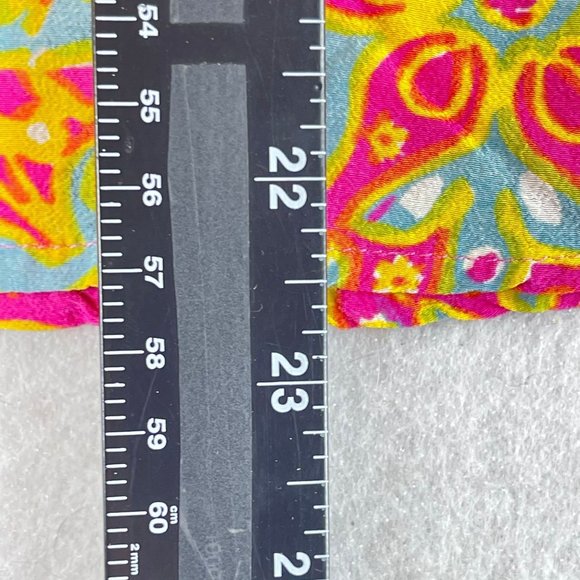 MARIMEKKO Womens 40 Jade Simbad Retro Floral Boho Tie Dye Tie Sleeve Blouse - Picture 6 of 10